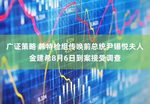 广证策略 韩特检组传唤前总统尹锡悦夫人金建希8月6日到案接受调查